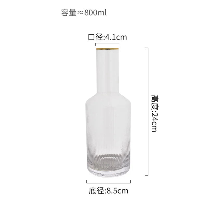 Creative Phnom Penh Crystal Glass Water Jug Transparent Beautiful Bottle Juice Tea Drinkware Glasses Cup Home Set Coffee Mug