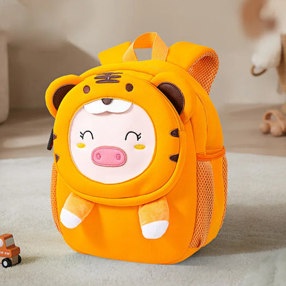 Creative Pig with Tiger Clothes School Backpacks Kindergarten Children Pack Toddler Girls Chick School Bags Boys 2-5 Years Old