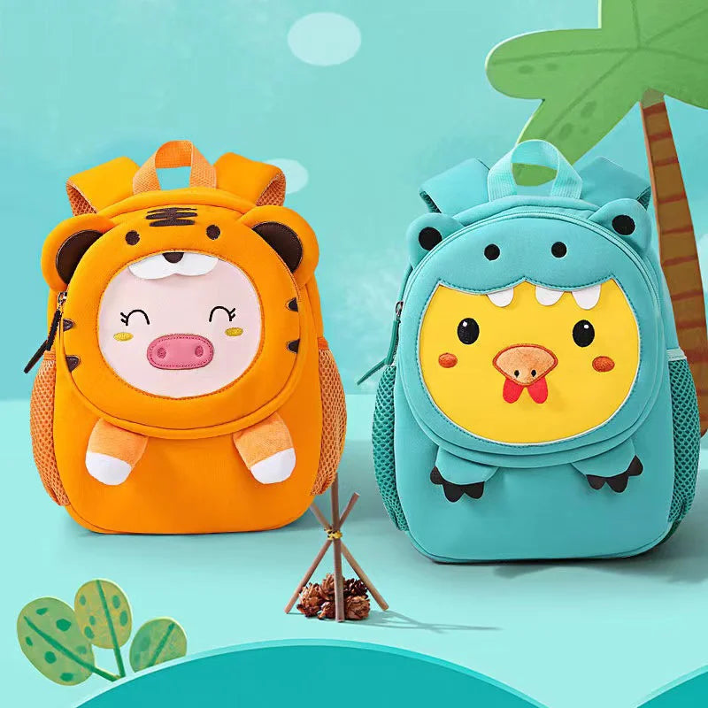 Creative Pig with Tiger Clothes School Backpacks Kindergarten Children Pack Toddler Girls Chick School Bags Boys 2-5 Years Old