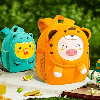 Creative Pig with Tiger Clothes School Backpacks Kindergarten Children Pack Toddler Girls Chick School Bags Boys 2-5 Years Old