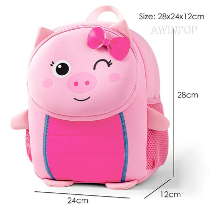 Creative Pig with Tiger Clothes School Backpacks Kindergarten Children Pack Toddler Girls Chick School Bags Boys 2-5 Years Old