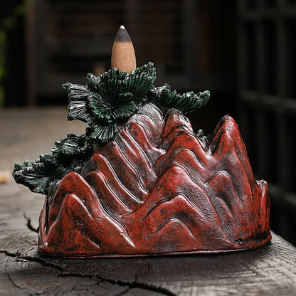 Creative Pine Tree Resin Christmas Home Decorate Backflow Incense Burner Incense Censer