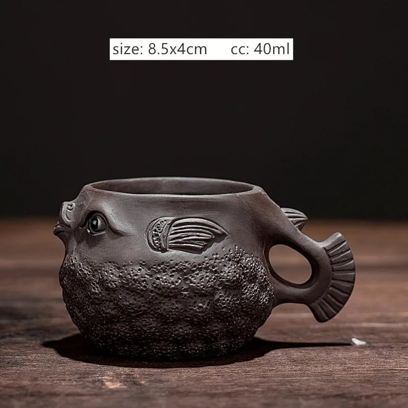 Creative Purple Clay Teapot Animal Model Beauty Kettle Classic Ball Hole Filter Tea Infuser Chinese Household Tea Sets