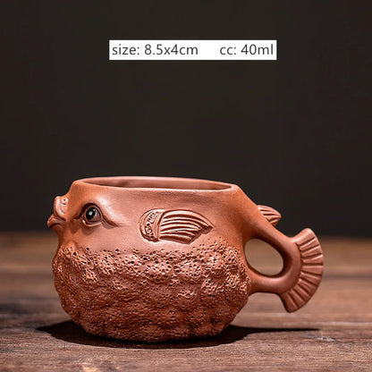 Creative Purple Clay Teapot Animal Model Beauty Kettle Classic Ball Hole Filter Tea Infuser Chinese Household Tea Sets