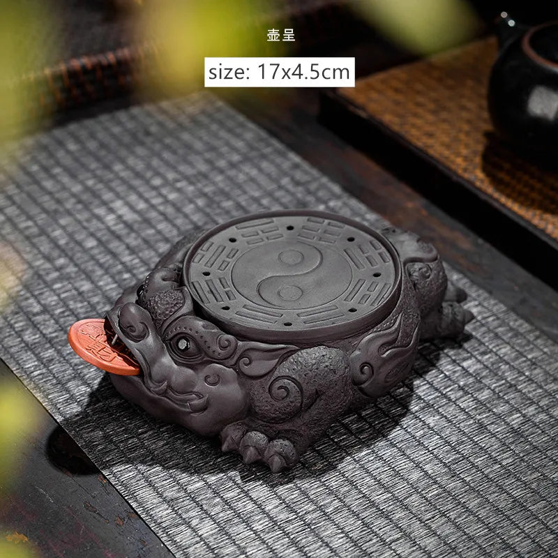 Creative Purple Clay Teapot Animal Model Beauty Kettle Classic Ball Hole Filter Tea Infuser Chinese Household Tea Sets