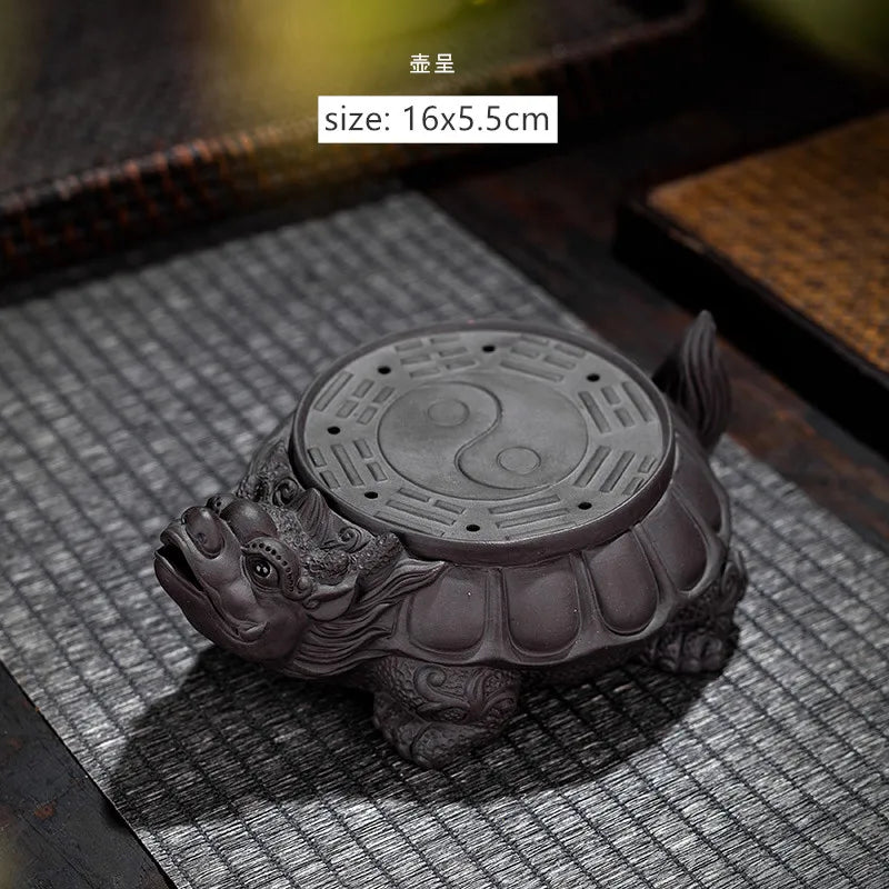 Creative Purple Clay Teapot Animal Model Beauty Kettle Classic Ball Hole Filter Tea Infuser Chinese Household Tea Sets