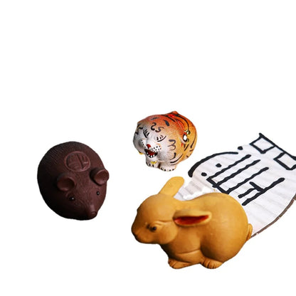 Creative Purple Sand Bionic Animal Tea Ornaments Ornaments Home Desktop Cute Small Objects Living Room Decorations Tea Ceremony