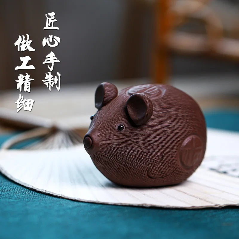 Creative Purple Sand Bionic Animal Tea Ornaments Ornaments Home Desktop Cute Small Objects Living Room Decorations Tea Ceremony