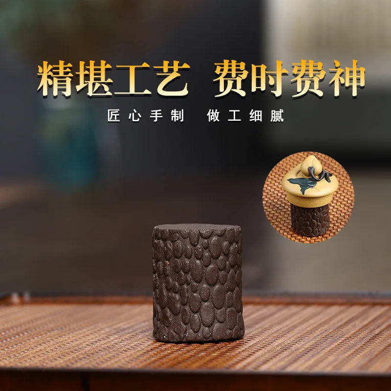Creative Purple Sand Bionic Saucer Cover Teapot Lid Decoration Home Desktop Cute Small Object Living Room Decorations Tea