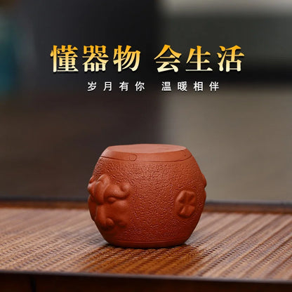 Creative Purple Sand Bionic Saucer Cover Teapot Lid Decoration Home Desktop Cute Small Object Living Room Decorations Tea
