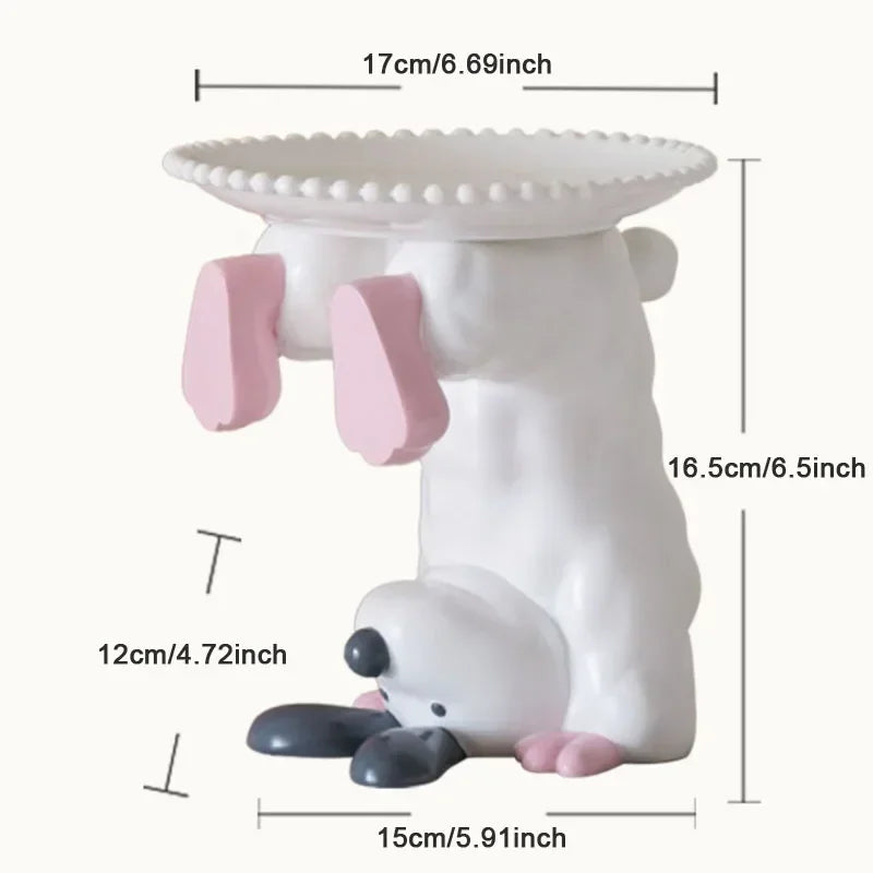 Creative Resin Inverted Dog Entrance Key Storage Ornaments Living Room Bedroom Animal Statue Crafts Home Decoration Accessories