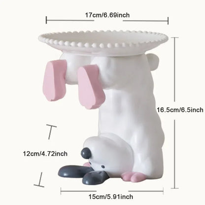 Creative Resin Inverted Dog Entrance Key Storage Ornaments Living Room Bedroom Animal Statue Crafts Home Decoration Accessories