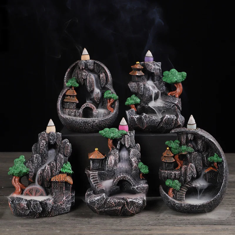 Creative Resin Smoke Waterfall Backflow Incense Burner Pterosaur Home Decor Incense Stick Holder Censer Handicrafts