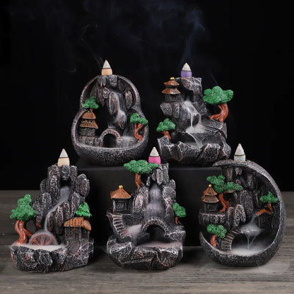 Creative Resin Smoke Waterfall Backflow Incense Burner Pterosaur Home Decor Incense Stick Holder Censer Handicrafts