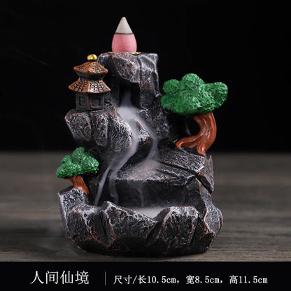 Creative Resin Smoke Waterfall Backflow Incense Burner Pterosaur Home Decor Incense Stick Holder Censer Handicrafts