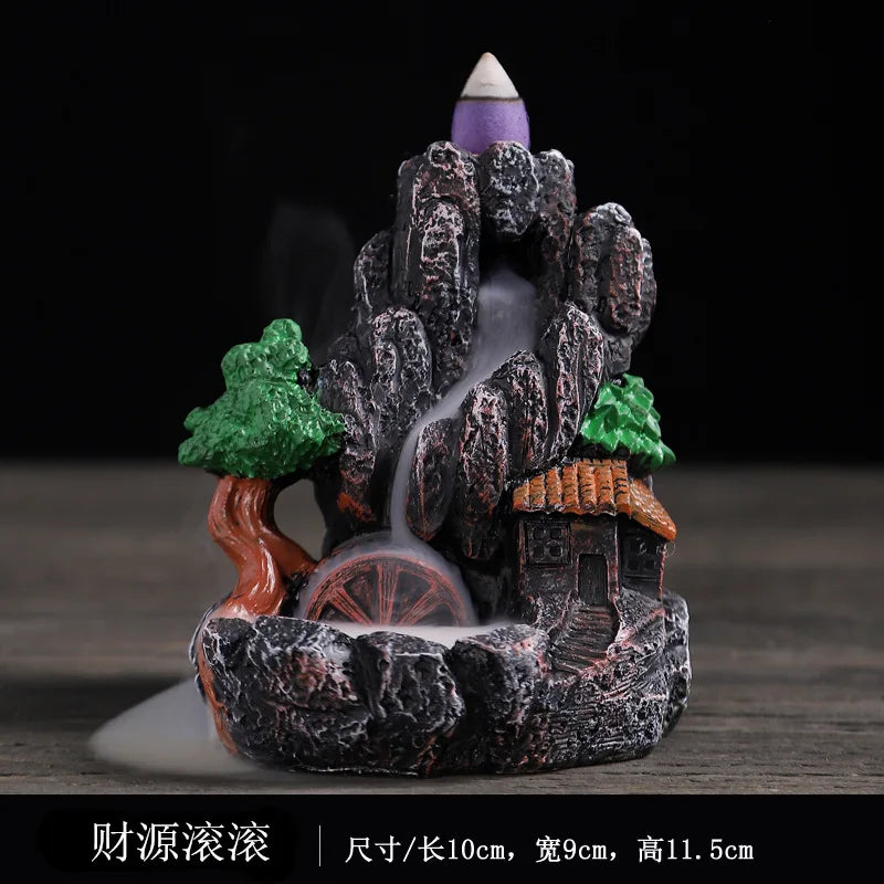 Creative Resin Smoke Waterfall Backflow Incense Burner Pterosaur Home Decor Incense Stick Holder Censer Handicrafts