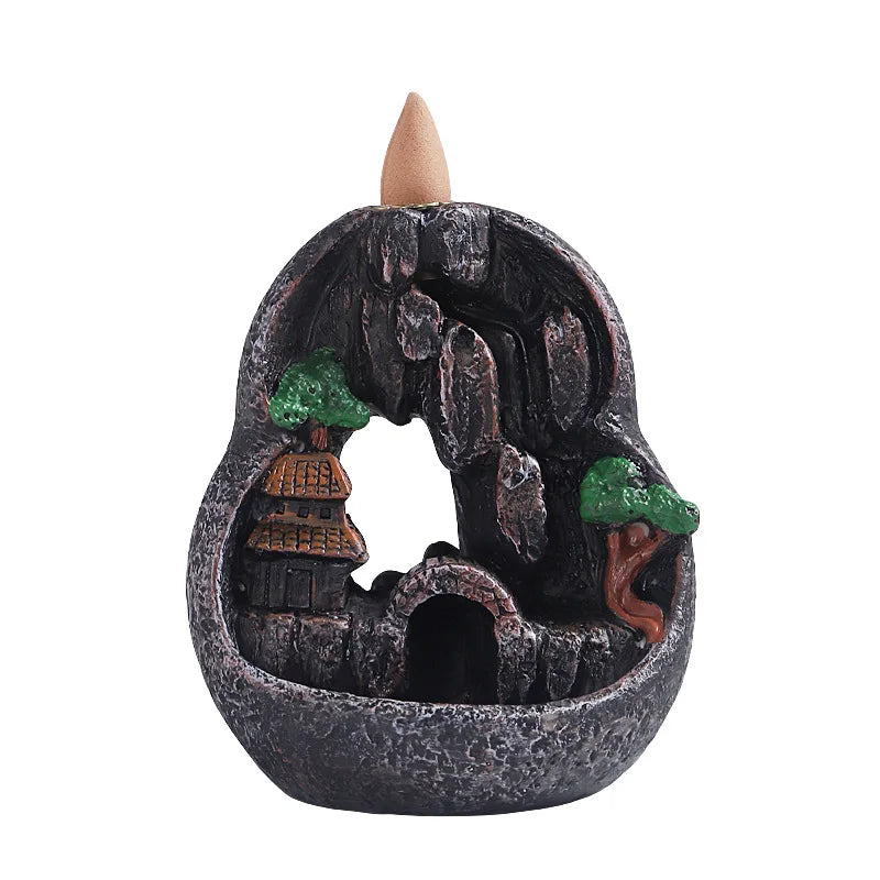 Creative Resin Smoke Waterfall Backflow Incense Burner Pterosaur Home Decor Incense Stick Holder Censer Handicrafts