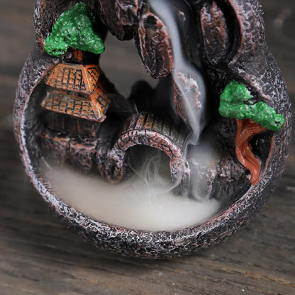 Creative Resin Smoke Waterfall Backflow Incense Burner Pterosaur Home Decor Incense Stick Holder Censer Handicrafts