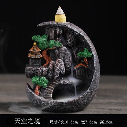 Creative Resin Smoke Waterfall Backflow Incense Burner Pterosaur Home Decor Incense Stick Holder Censer Handicrafts