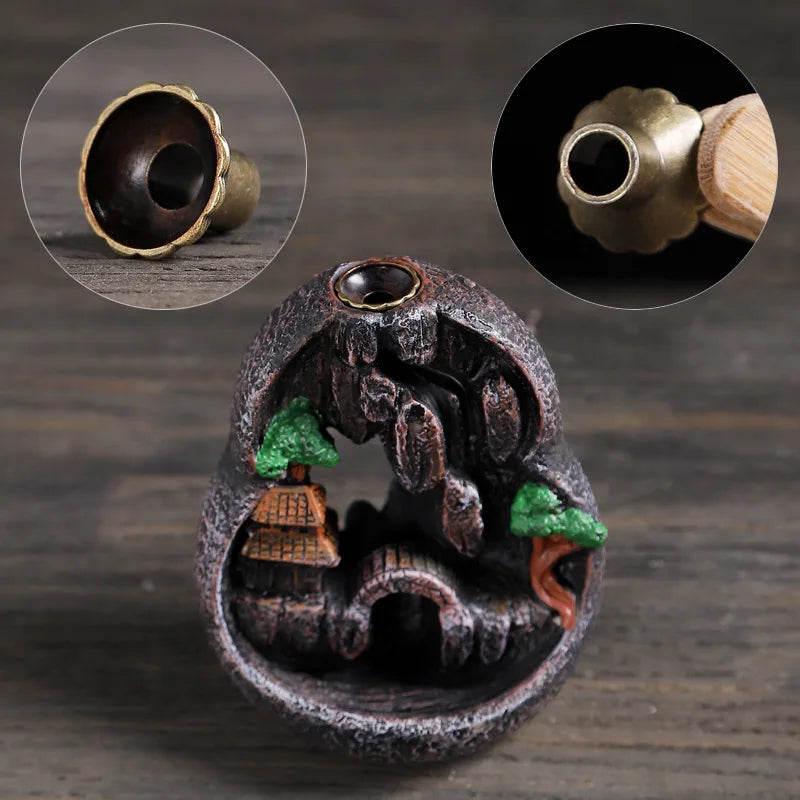Creative Resin Smoke Waterfall Backflow Incense Burner Pterosaur Home Decor Incense Stick Holder Censer Handicrafts