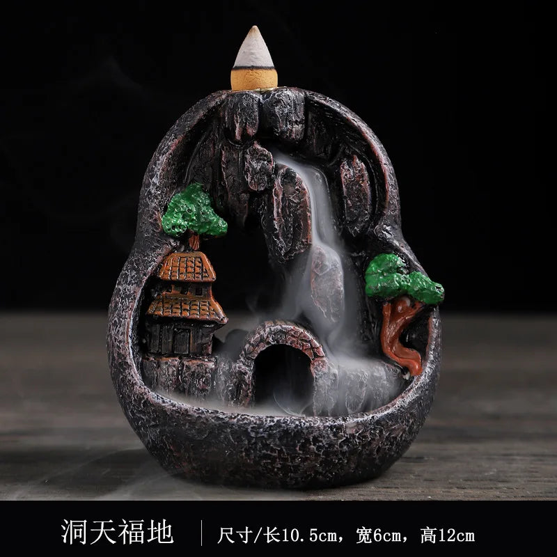 Creative Resin Smoke Waterfall Backflow Incense Burner Pterosaur Home Decor Incense Stick Holder Censer Handicrafts