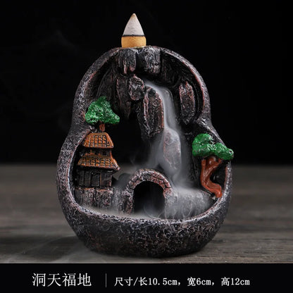 Creative Resin Smoke Waterfall Backflow Incense Burner Pterosaur Home Decor Incense Stick Holder Censer Handicrafts