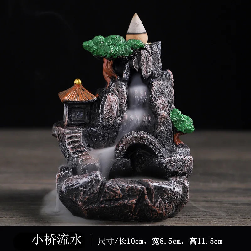 Creative Resin Smoke Waterfall Backflow Incense Burner Pterosaur Home Decor Incense Stick Holder Censer Handicrafts
