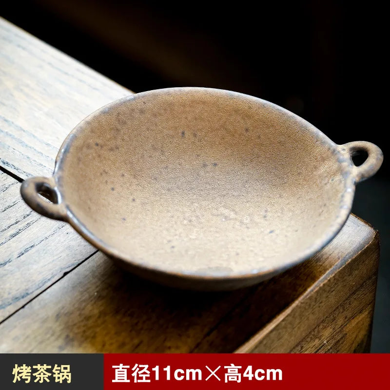 Creative Retro Ceramic Incense Burner Coarse Pottery Aroma Burners Essential Oil Lamp Candle Holder Tea Ceremony Home Decor