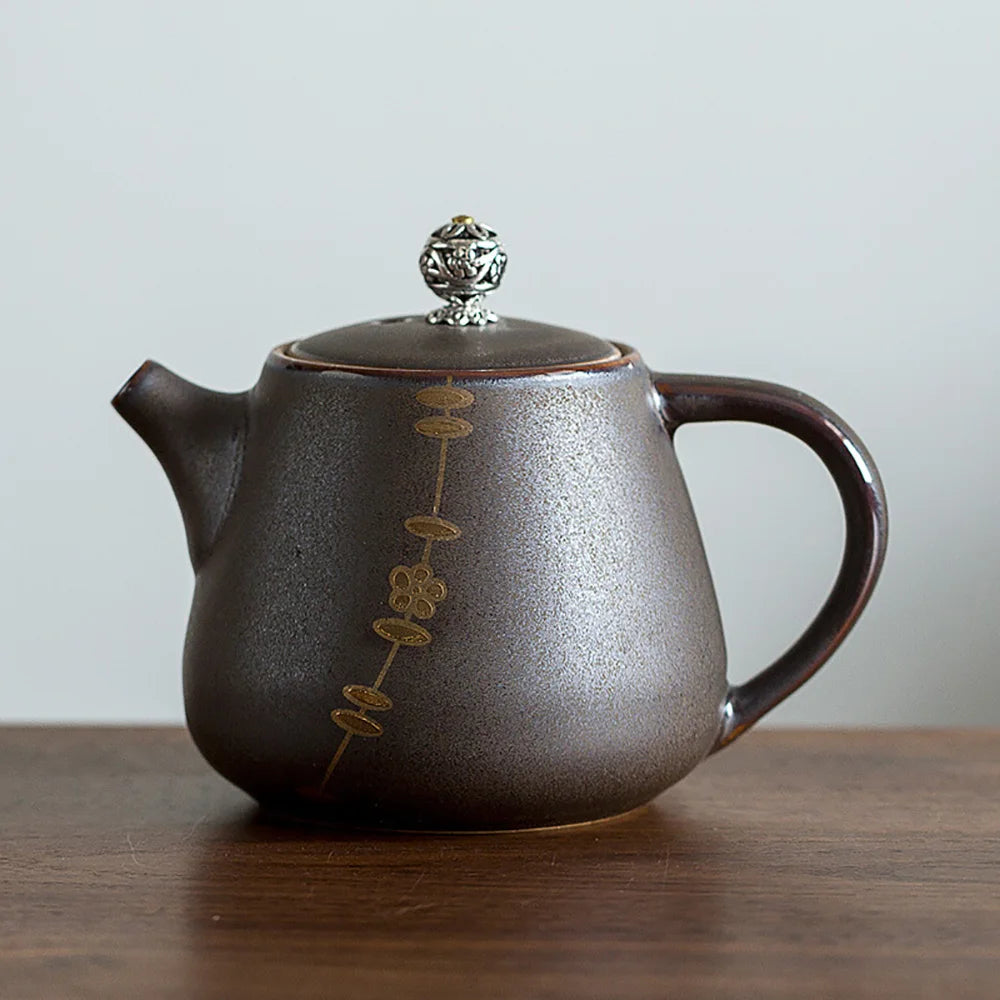 Creative Rust Glazed Teapot Tea Set Coffee Pots Kettle Puer Kitchen Accessories Teaware Infuser Pot Teapots Glass Dining Bar