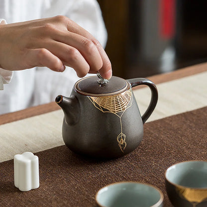 Creative Rust Glazed Teapot Tea Set Coffee Pots Kettle Puer Kitchen Accessories Teaware Infuser Pot Teapots Glass Dining Bar