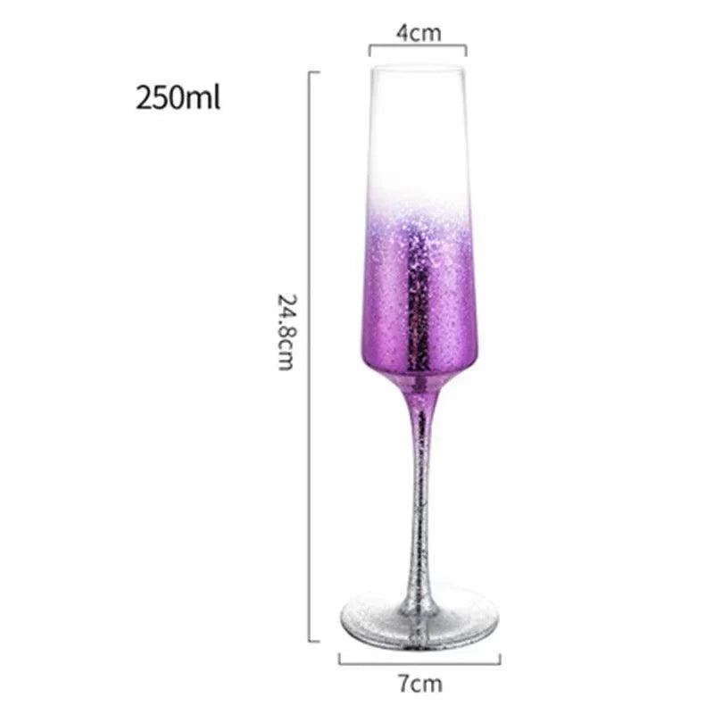 Creative Star Sky Gradient Glass Cup Wineglass Vintage Wine Glasses Luxury Glass Cups Glasses for Champagne Drinking Goblet Set