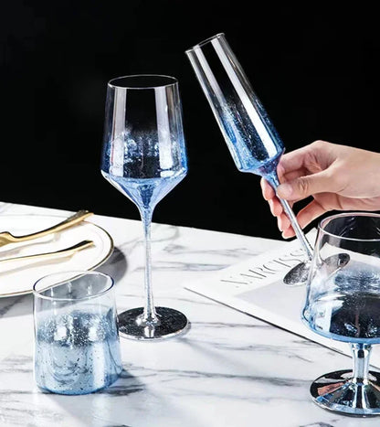 Creative Star Sky Gradient Glass Cup Wineglass Vintage Wine Glasses Luxury Glass Cups Glasses for Champagne Drinking Goblet Set