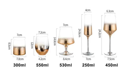 Creative Star Sky Gradient Glass Cup Wineglass Vintage Wine Glasses Luxury Glass Cups Glasses for Champagne Drinking Goblet Set