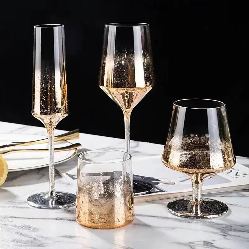 Creative Star Sky Gradient Glass Cup Wineglass Vintage Wine Glasses Luxury Glass Cups Glasses for Champagne Drinking Goblet Set