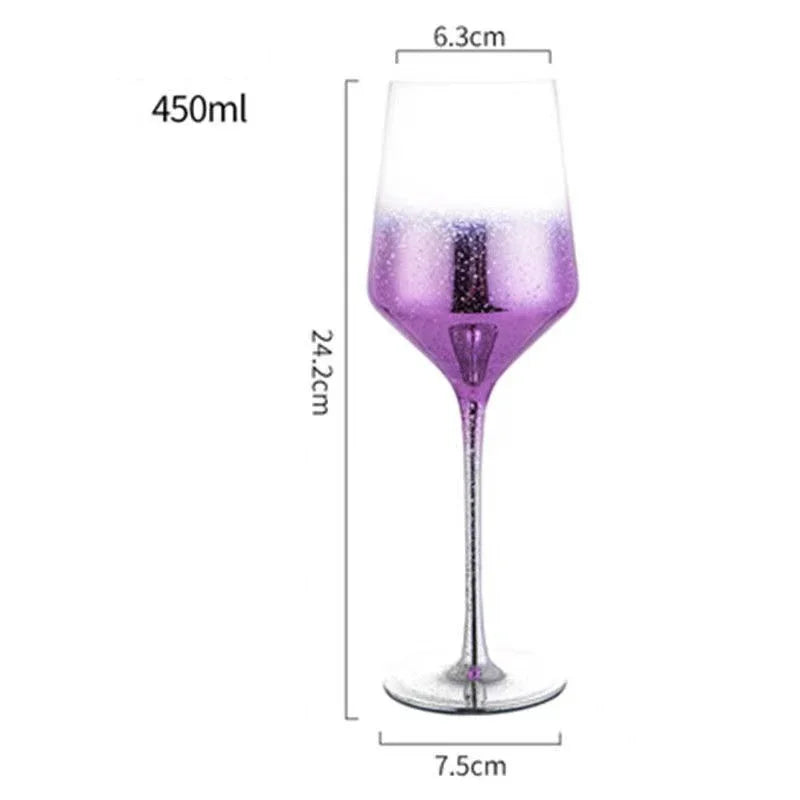 Creative Star Sky Gradient Glass Cup Wineglass Vintage Wine Glasses Luxury Glass Cups Glasses for Champagne Drinking Goblet Set
