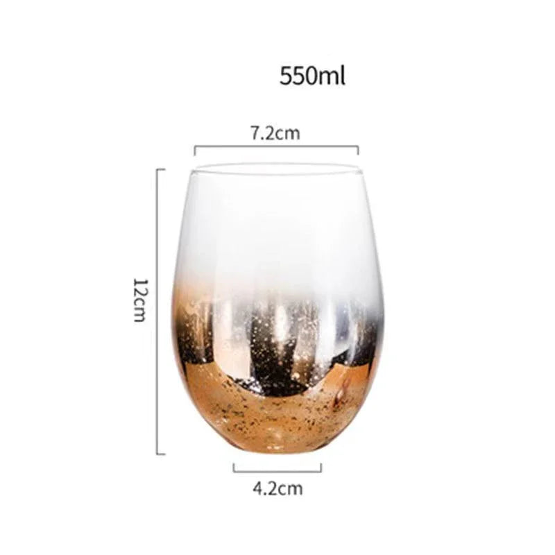 Creative Star Sky Gradient Glass Cup Wineglass Vintage Wine Glasses Luxury Glass Cups Glasses for Champagne Drinking Goblet Set