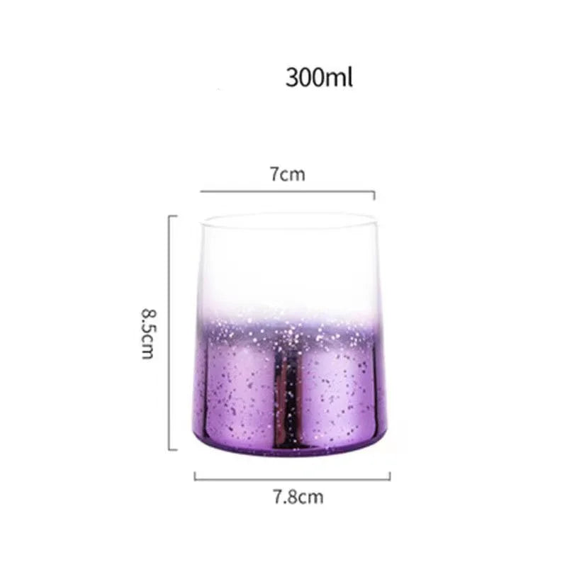 Creative Star Sky Gradient Glass Cup Wineglass Vintage Wine Glasses Luxury Glass Cups Glasses for Champagne Drinking Goblet Set