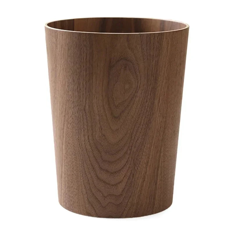 Creative Storage Wooden Trash Can Home Bucket Garbage Bin Hotel Living Room Office Wastebasket Cans Nordic Recycling Bin