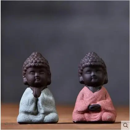 Creative Tea Pet Ornaments, Zisha Tea, Golden Toad, Tea Set Accessories, Tea Art, Small Monk, Figure Ornaments
