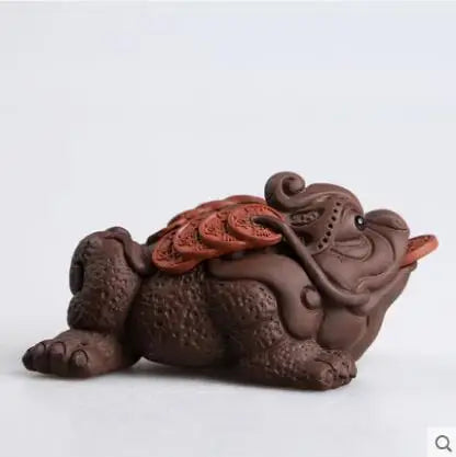 Creative Tea Pet Ornaments, Zisha Tea, Golden Toad, Tea Set Accessories, Tea Art, Small Monk, Figure Ornaments