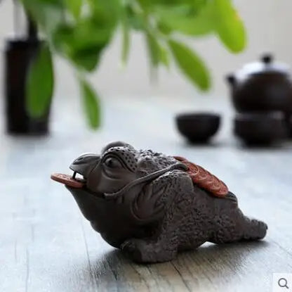 Creative Tea Pet Ornaments, Zisha Tea, Golden Toad, Tea Set Accessories, Tea Art, Small Monk, Figure Ornaments
