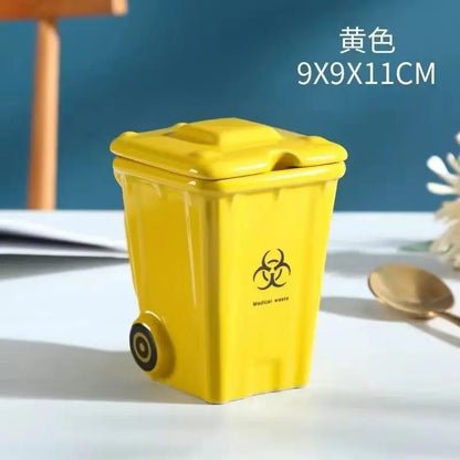 Creative Trash Can Ceramic Cup Ins High Beauty Mug Birthday Gift Online Celebrity Funny Water Cup Birthday Gifts