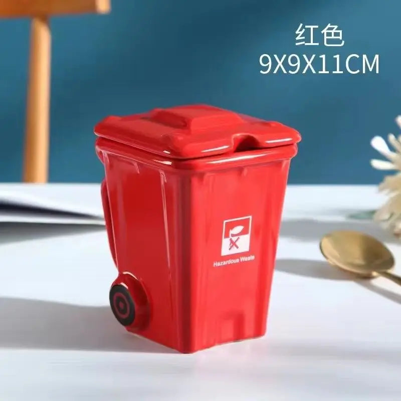 Creative Trash Can Ceramic Cup Ins High Beauty Mug Birthday Gift Online Celebrity Funny Water Cup Birthday Gifts