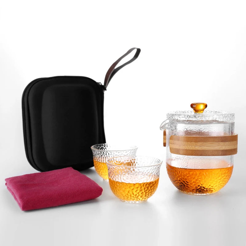 Creative Travel Portable Teapot Quik Cup Car Office Outdoor Tea Pot Kung Fu Tea Set Friend Gift Teasets One pot and two cups
