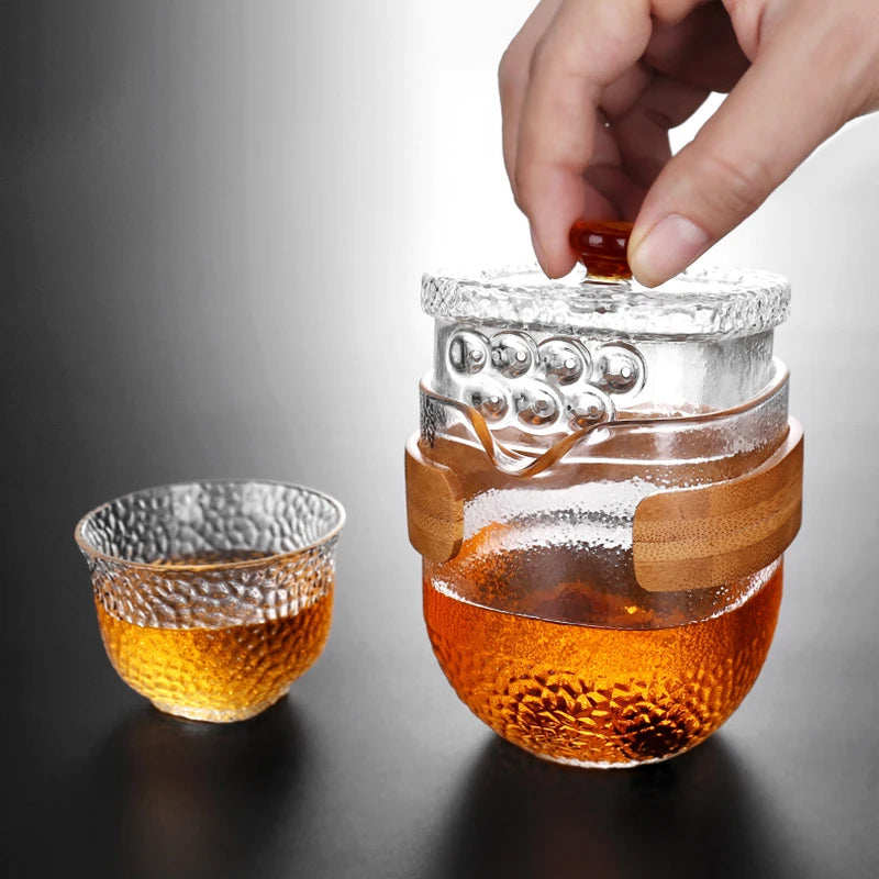 Creative Travel Portable Teapot Quik Cup Car Office Outdoor Tea Pot Kung Fu Tea Set Friend Gift Teasets One pot and two cups