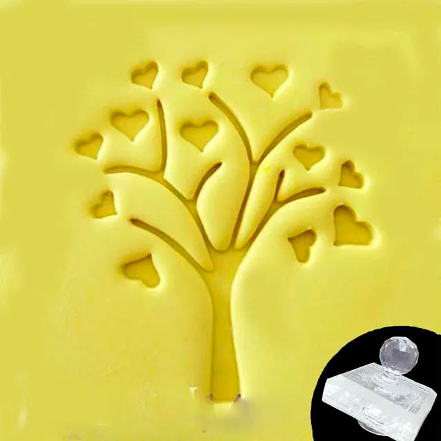 Creative Tree Pattern Stamp Home Cleaning Natural Seal Acrylic Transparent Imprint Soap Stamp For Handmade Making Chapter