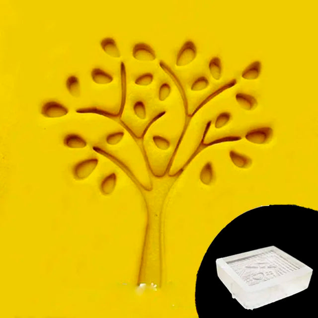 Creative Tree Pattern Stamp Home Cleaning Natural Seal Acrylic Transparent Imprint Soap Stamp For Handmade Making Chapter