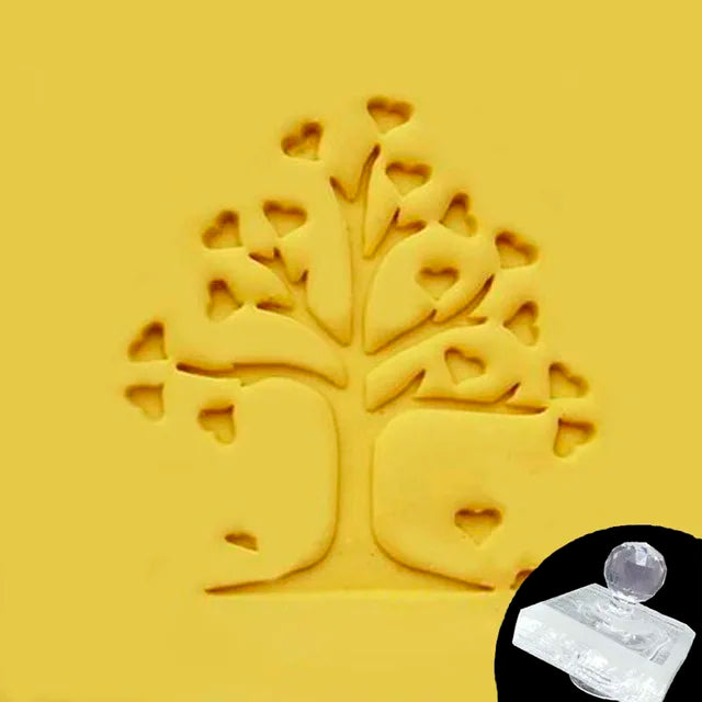 Creative Tree Pattern Stamp Home Cleaning Natural Seal Acrylic Transparent Imprint Soap Stamp For Handmade Making Chapter