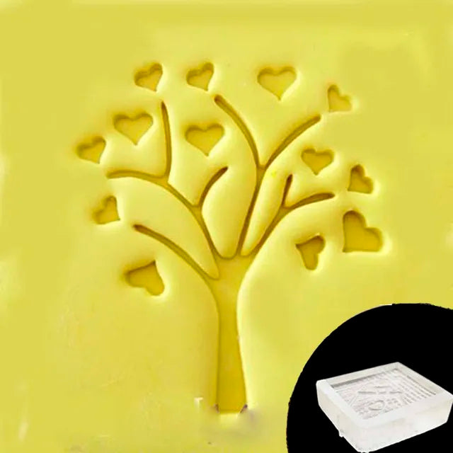 Creative Tree Pattern Stamp Home Cleaning Natural Seal Acrylic Transparent Imprint Soap Stamp For Handmade Making Chapter
