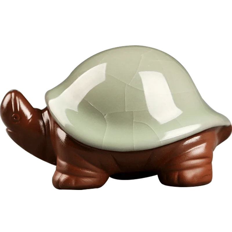 Creative Turtle Tea Pet Can Cultivate Tea Play, Zisha Little Monk Ornaments, Buddha Ru Kiln Boutique, Cattle Horses Turtles